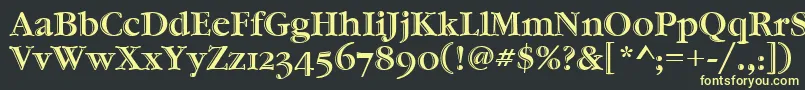 GaramondHtldOsItcTt Font – Yellow Fonts on Black Background