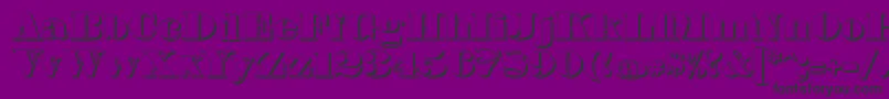 FetteBauerscheAntiquaShadowUnz1 Font – Black Fonts on Purple Background