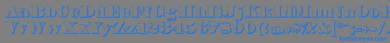 FetteBauerscheAntiquaShadowUnz1 Font – Blue Fonts on Gray Background