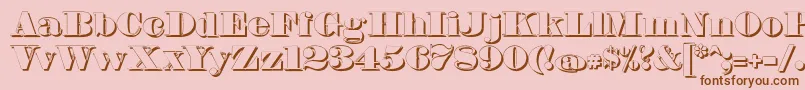 FetteBauerscheAntiquaShadowUnz1-Schriftart – Braune Schriften auf rosa Hintergrund