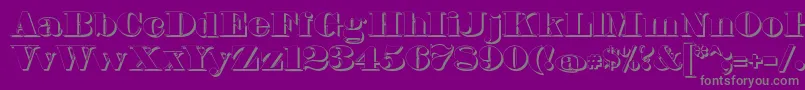 FetteBauerscheAntiquaShadowUnz1-Schriftart – Graue Schriften auf violettem Hintergrund