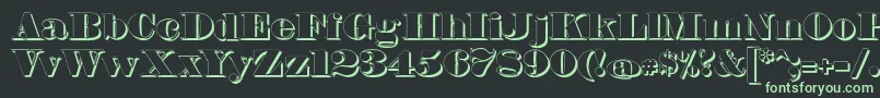 FetteBauerscheAntiquaShadowUnz1 Font – Green Fonts on Black Background