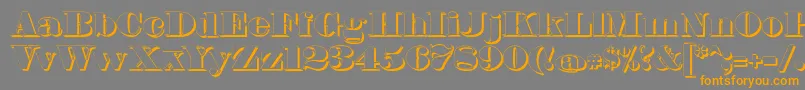 FetteBauerscheAntiquaShadowUnz1 Font – Orange Fonts on Gray Background