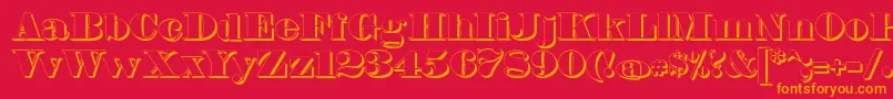 FetteBauerscheAntiquaShadowUnz1 Font – Orange Fonts on Red Background