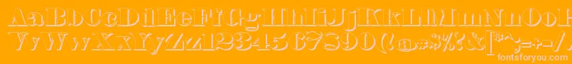 FetteBauerscheAntiquaShadowUnz1 Font – Pink Fonts on Orange Background