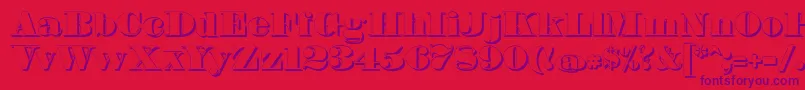 FetteBauerscheAntiquaShadowUnz1 Font – Purple Fonts on Red Background