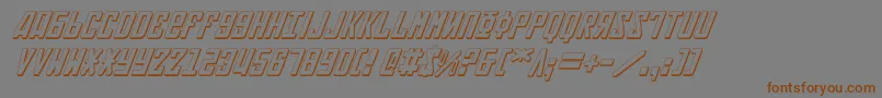 Soviet3DItalic Font – Brown Fonts on Gray Background