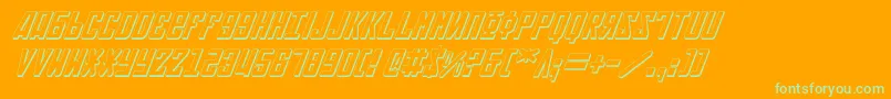 Soviet3DItalic Font – Green Fonts on Orange Background