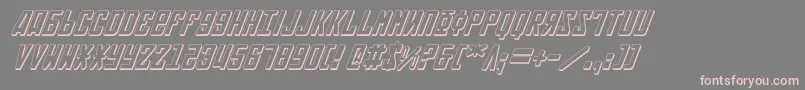 Soviet3DItalic Font – Pink Fonts on Gray Background