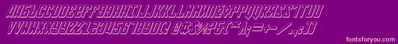 Soviet3DItalic-Schriftart – Rosa Schriften auf violettem Hintergrund