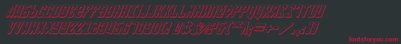 Soviet3DItalic Font – Red Fonts on Black Background