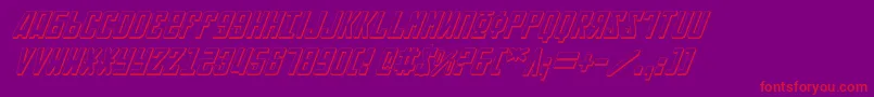 Soviet3DItalic-Schriftart – Rote Schriften auf violettem Hintergrund