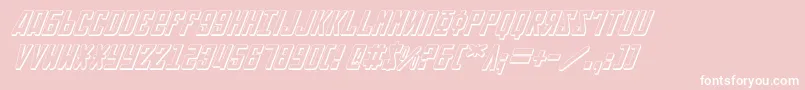 Soviet3DItalic Font – White Fonts on Pink Background