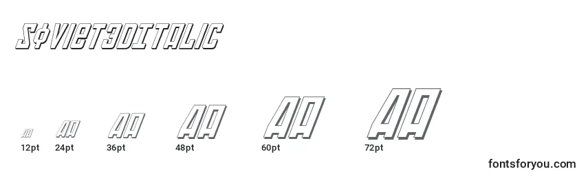 Размеры шрифта Soviet3DItalic
