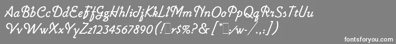 フォントLightninLetPlain.1.0 – 灰色の背景に白い文字