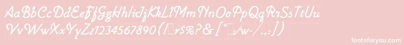 LightninLetPlain.1.0 Font – White Fonts on Pink Background