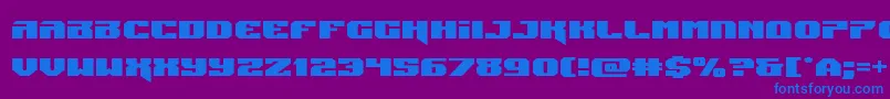 フォントJumpersexpand – 紫色の背景に青い文字