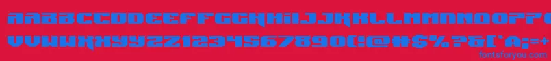 Jumpersexpand-fontti – siniset fontit punaisella taustalla