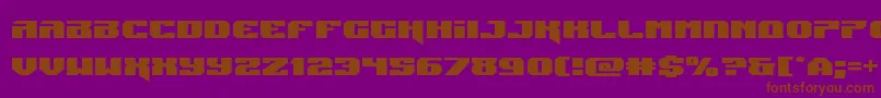フォントJumpersexpand – 紫色の背景に茶色のフォント