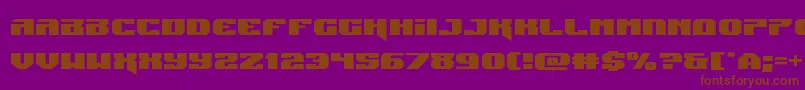 Jumpersexpand-Schriftart – Braune Schriften auf violettem Hintergrund