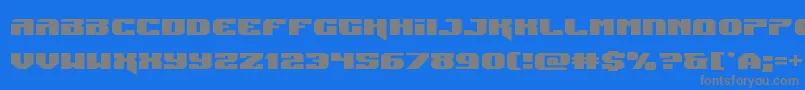 Jumpersexpand-Schriftart – Graue Schriften auf blauem Hintergrund