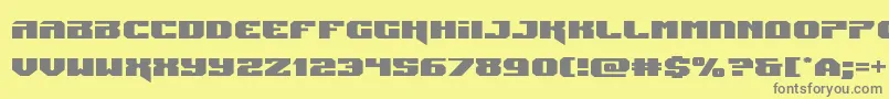 Jumpersexpand-fontti – harmaat kirjasimet keltaisella taustalla
