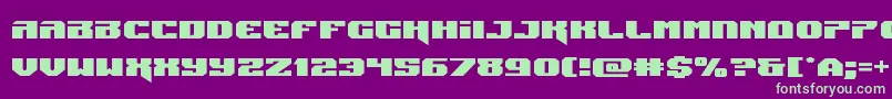 Jumpersexpand Font – Green Fonts on Purple Background