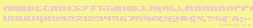 フォントJumpersexpand – ピンクのフォント、黄色の背景