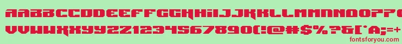 Jumpersexpand-fontti – punaiset fontit vihreällä taustalla