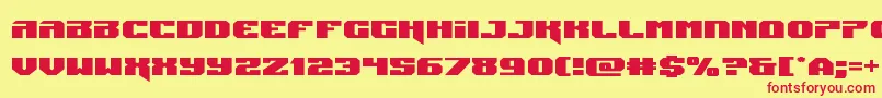 Jumpersexpand-fontti – punaiset fontit keltaisella taustalla