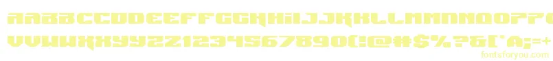 フォントJumpersexpand – 白い背景に黄色の文字