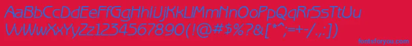 BenguiatgothiccItalic Font – Blue Fonts on Red Background