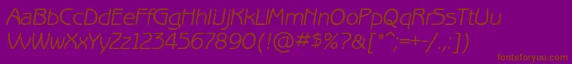 BenguiatgothiccItalic Font – Brown Fonts on Purple Background