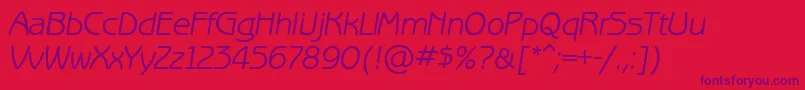 BenguiatgothiccItalic Font – Purple Fonts on Red Background