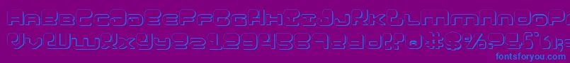 HypnoAgent3D Font – Blue Fonts on Purple Background