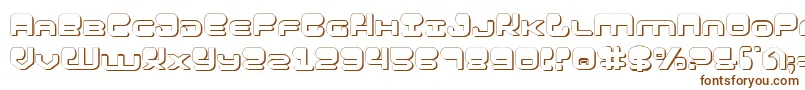 Шрифт HypnoAgent3D – коричневые шрифты на белом фоне