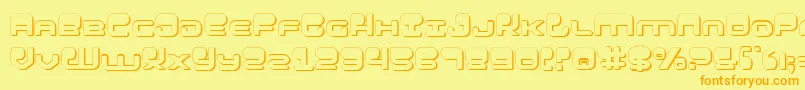 HypnoAgent3D Font – Orange Fonts on Yellow Background