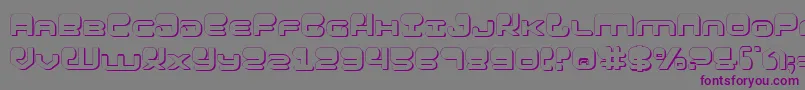 フォントHypnoAgent3D – 紫色のフォント、灰色の背景