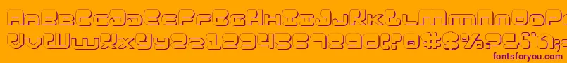 Czcionka HypnoAgent3D – fioletowe czcionki na pomarańczowym tle