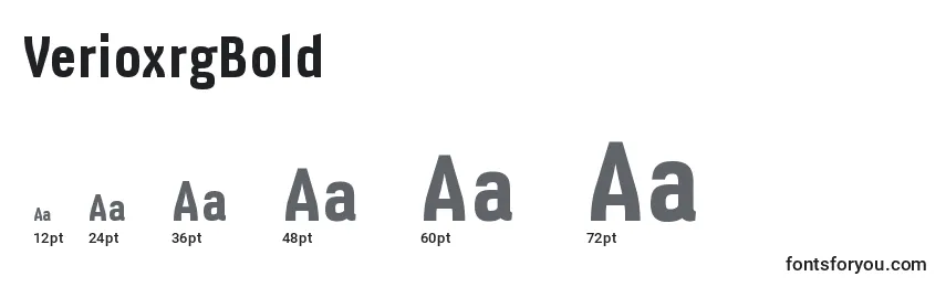 Tailles de police VerioxrgBold
