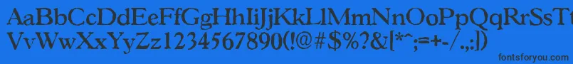 GascogneantiqueMediumRegular Font – Black Fonts on Blue Background