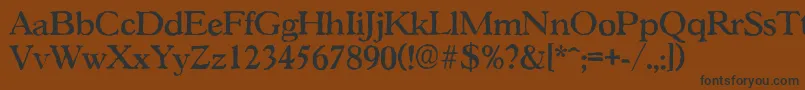 GascogneantiqueMediumRegular Font – Black Fonts on Brown Background