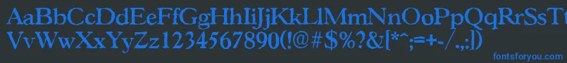 Police GascogneantiqueMediumRegular – polices bleues sur fond noir