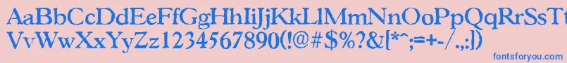GascogneantiqueMediumRegular Font – Blue Fonts on Pink Background