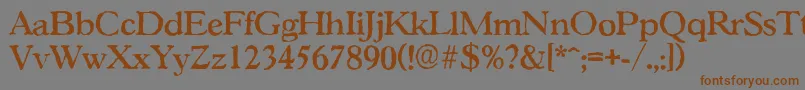 GascogneantiqueMediumRegular Font – Brown Fonts on Gray Background