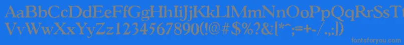 GascogneantiqueMediumRegular Font – Gray Fonts on Blue Background