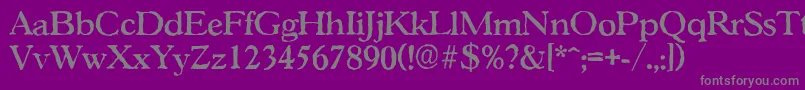 Police GascogneantiqueMediumRegular – polices grises sur fond violet