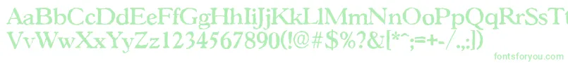 GascogneantiqueMediumRegular-Schriftart – Grüne Schriften auf weißem Hintergrund