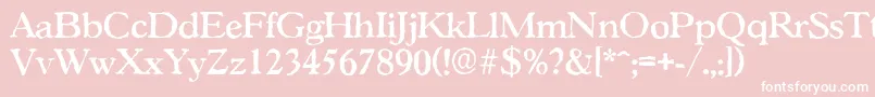 fuente GascogneantiqueMediumRegular – Fuentes Blancas Sobre Fondo Rosa