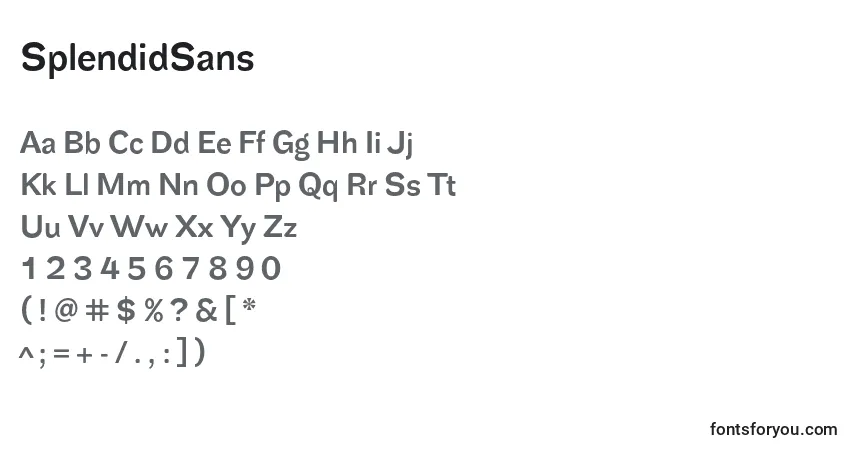 SplendidSans Font – alphabet, numbers, special characters